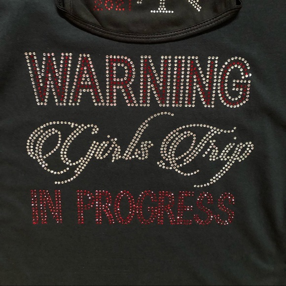 Girls Trip T-shirt, new Womens Bling Rhinestones Shirt - Picture 2 of 5